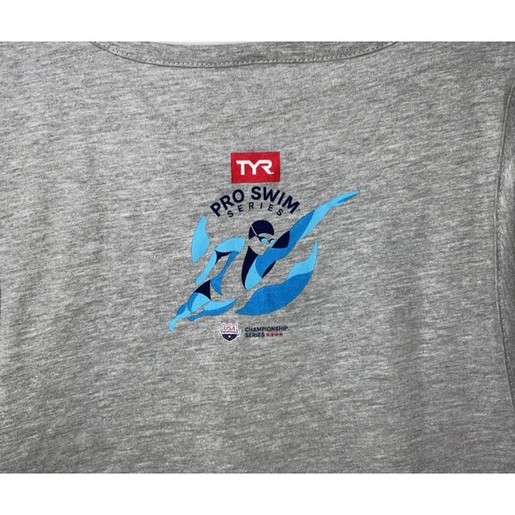 NWT Unisex TYR Pro Swim Series Clovis, CA 2019 Graphic Tank Top - Gray - Medium - Picture 6 of 6